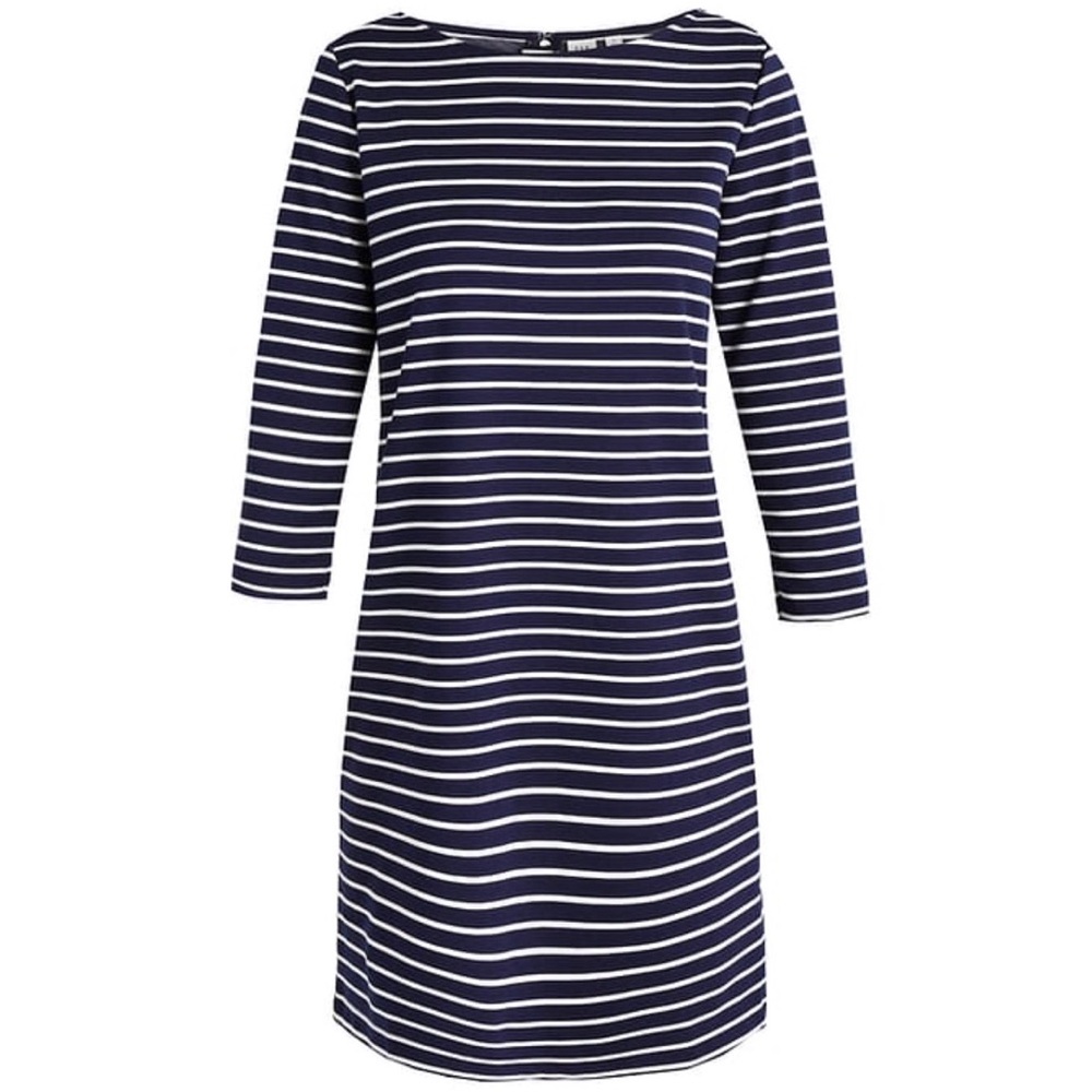 Zip GAP PONTE Jersey dress navy w white stripes